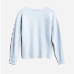 Vince boatneck blue cashmere sweater